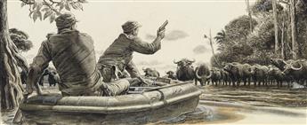 (PULP. ADVENTURE.) BOB KUHN. Water Buffalo.